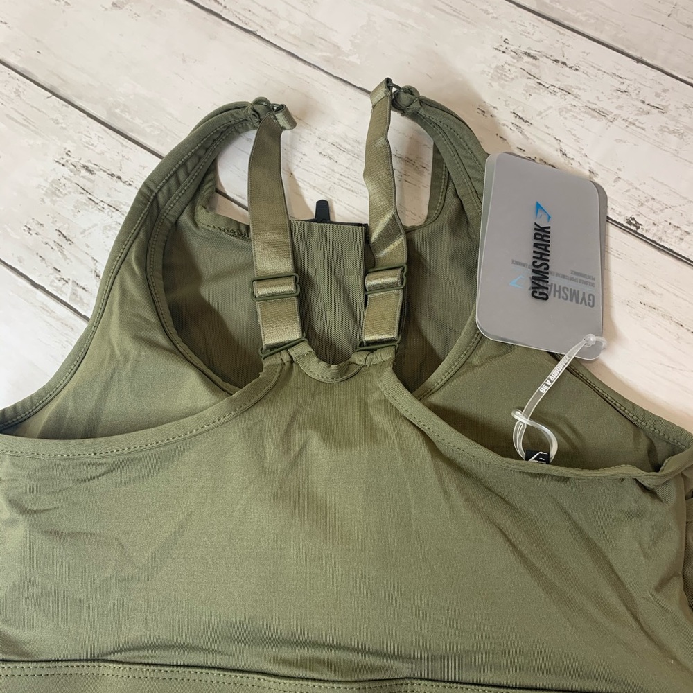 Gymshark elevate sports bra khaki green small NWT - Picture 8 of 10